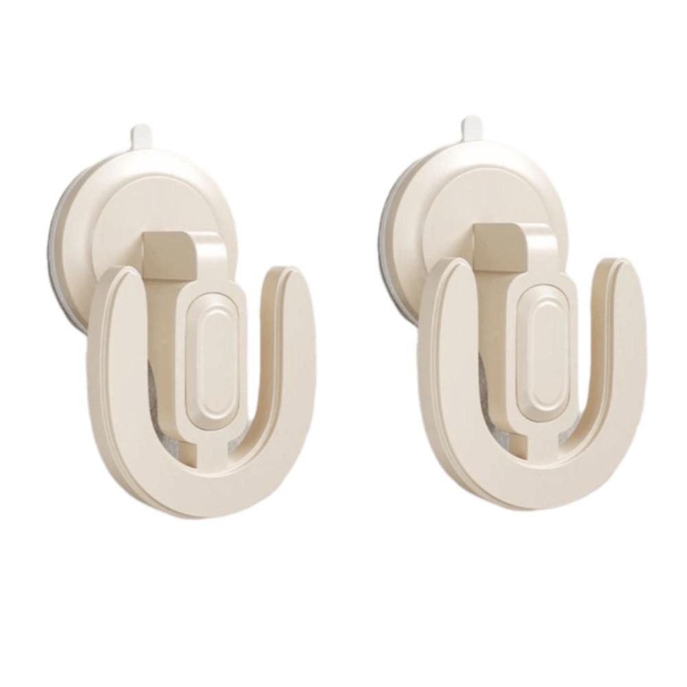 2pcs No Punching U-shaped Slipper Rack Suction Cup Bathroom Sandal Holder Balcony