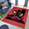 Red Racing Supercar Wheel Detail Split Print Area Rug Non‑Slip Rectangular Floor Mat Race Auto Fan Decor for Gaming Bedroom Living Room