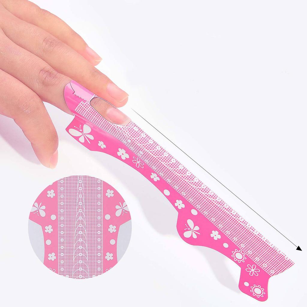 50Pcs Pink Extra Long Nail Form Nail Extension Guide Manicure Tool