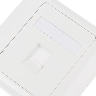 86 Type Single Port Rj45 Wall Flat Face Plate Ethernet Network Socket  Panel