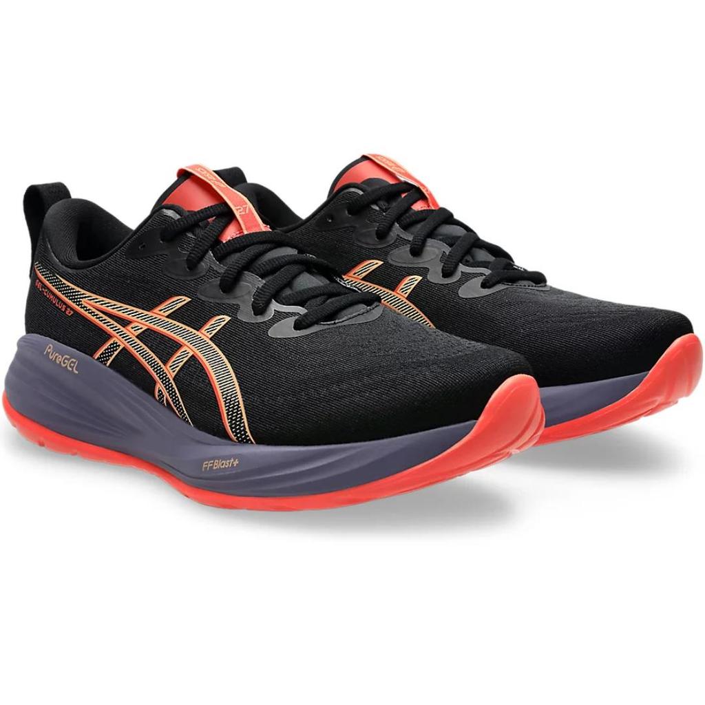 ASICS Gel-Cumulus 27 Men Black Coral Reef Running Shoes 1011B960-001