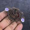 Lila Blüte Handgemacht Kupferdraht Wicklung Schmuck Anhänger 1,77" Z5p62
