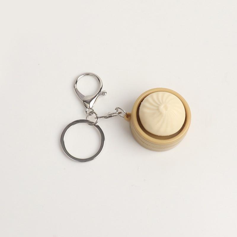 1Pcs Relief Pass The Time Clicker Toys Pendant Cartoon Steamed Stuffed Bun Pinch Toy Decompressing Sensory Props