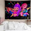 Kpop Hunter12 Tapestry for Bedroom Aesthetic Classroom Tapestries Wall Hanging for Living Room Dorm Office,Ideal Creative Gift