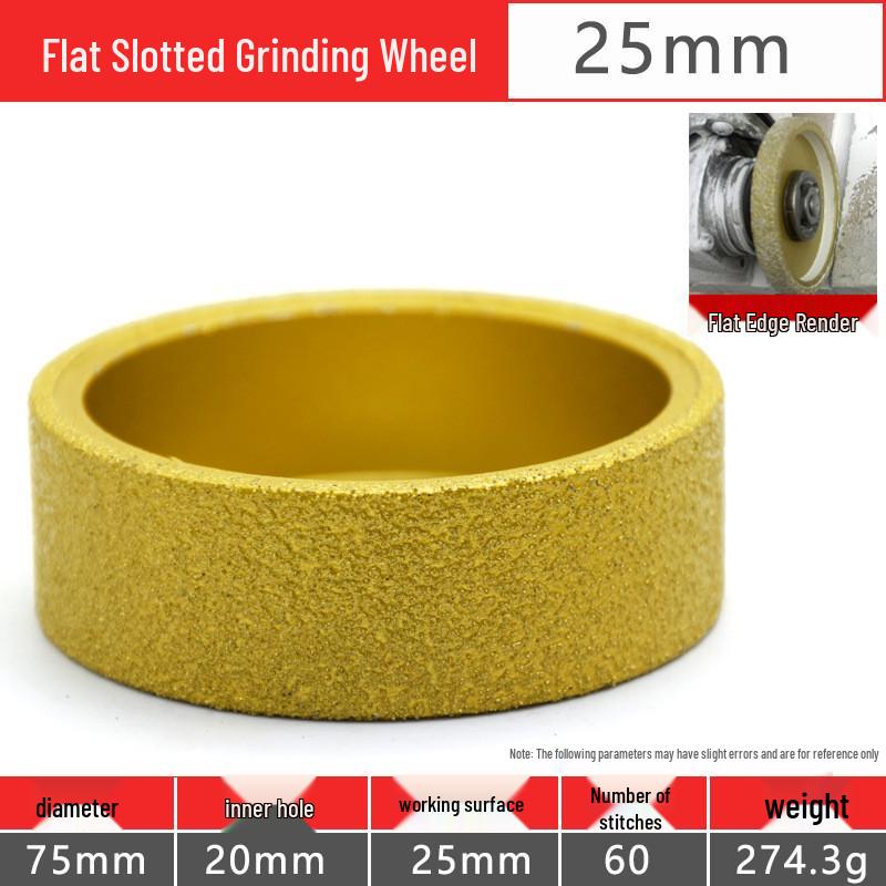 Brazed Diamond Flat Angle Grinder for Roman Column Quartz Stone & Ceramic Tile Edge Grooving.