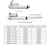 1000N DC 12V Linear Actuator Push 100kg 1000N 50mm 100mm 150mm 200mm 250mm 300mm 350mm Stroke Linear Drive Electric Motor 14mm/s