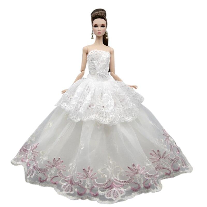 

Красочное кружевное свадебное платье для куклы Барби, наряды, праздничное платье принцессы для 11,5 дюймов, 1/6 BJD, аксессуары для кукольного домика, игрушка в подарок светло пастельный фиолетовый