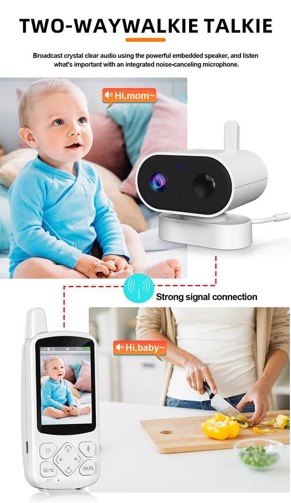 2.4-inch HD Wireless Baby Monitor with Night Vision