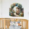 Bloemen Fee Deur Muursticker Verwijderbaar Tuindeur Pad Decals Plak en Plak Kunst Muurschildering voor Baby Kinderkamer Slaapkamer Woonkamer Decor