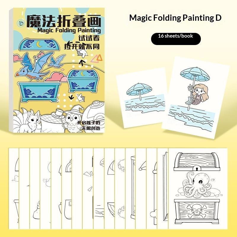 16 Sheets Educational Toys Magic Foldable Paper Crafts Diy Cute Animal Plant Sets Handmade Paper Art Gift For Couple Elderly