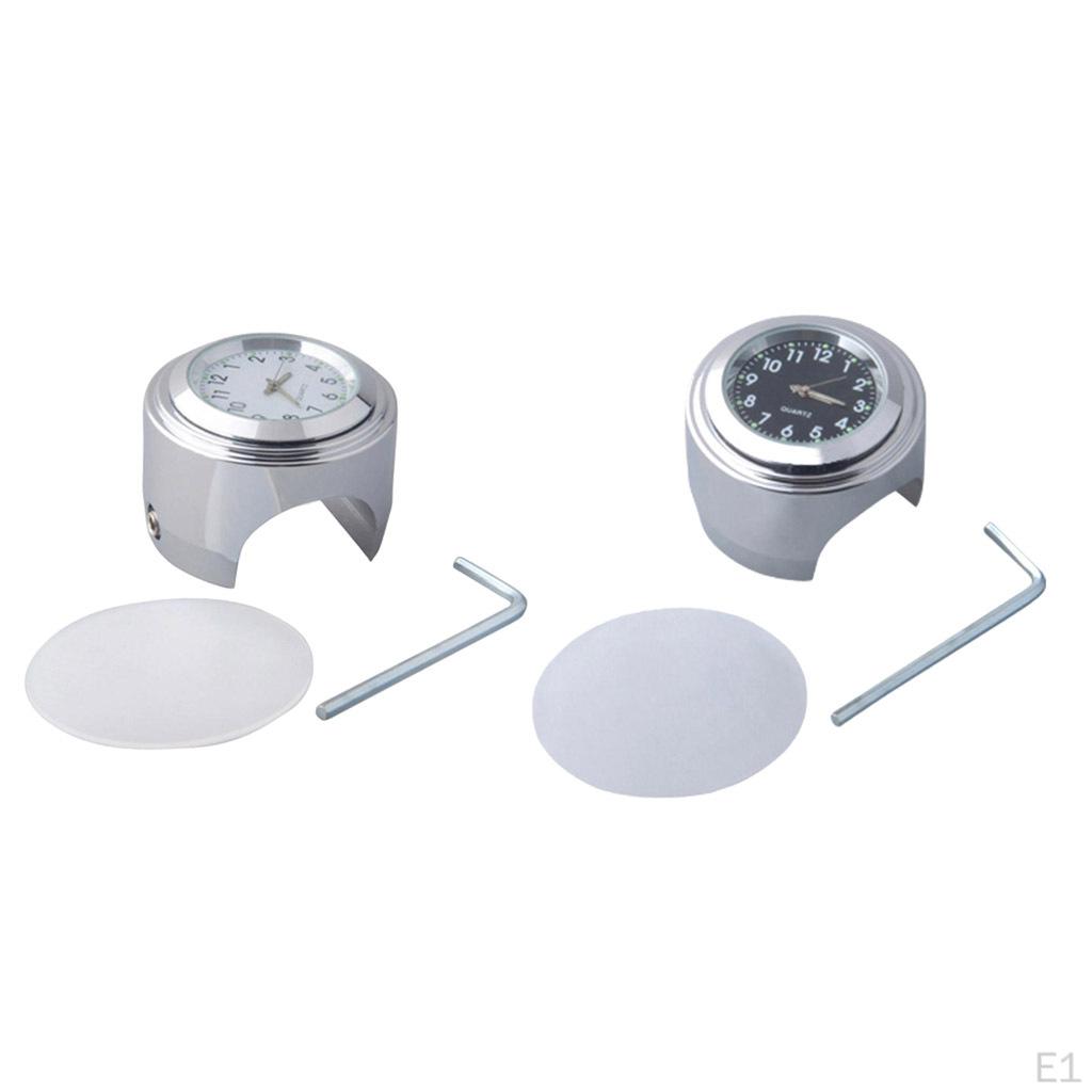 Orologio da Manubrio per Moto Impermeabile 7/8" Luminoso in Alluminio