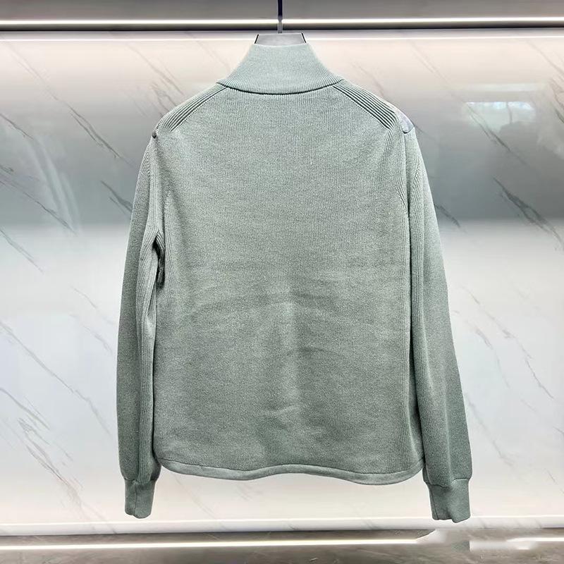 Men's High-Quality Wool Knit Down Jacket with White Duck Down Patchwork, Warm Outerwear for Autumn/Winter