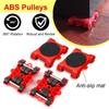 5Pcs/Set Heavy Duty Furniture Lifter Mover Set, Roller with Wheels, Lifting Moving Transport Helper Tool for Home Furniture