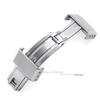 Stainless Steel Watch Buckle 16mm 18mm 20mm Double Click Butterfly Watch Clasp for Rubber Watch Strap Replacement Folding Buckle