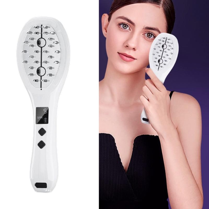 5 Gear Adjustable Electric Scalp Massage Brush Comb USB Rechargeable Vibrating Scalp Massager Tool for Hair Treatments