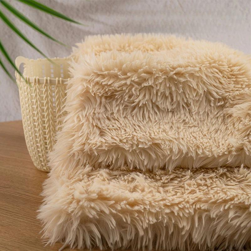 50x160cm Imitation Rabbit Fox Animal Costume Fursuit Fur Plush Fabric Counter Display Background Plush Fabric DIY Handmade