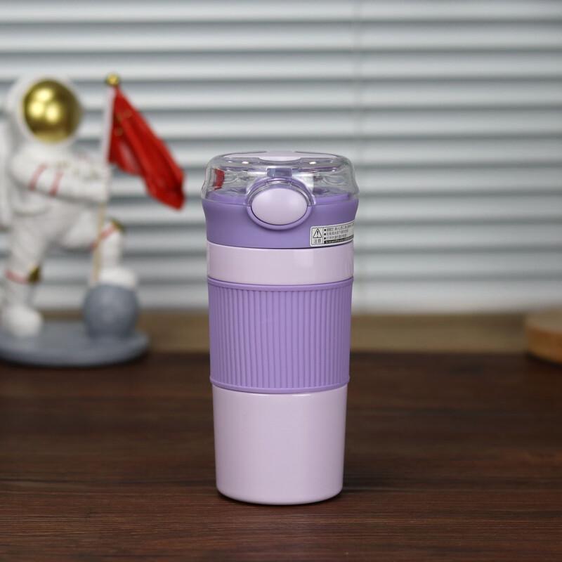 Shangqi Portable Stainless Steel Insulated Coffee Mug with Transparent Bounce Lid
