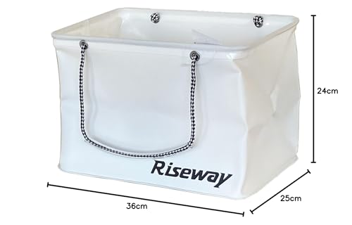 Riseway UEV-044 Collapsible Bucket (without lid) 36cm White for Rock Fishing
