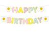 1PC Daisy Happy Birthday Party Decoration Banner Colorful Flags for Kids Adults Party Photo Props