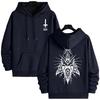2025 New Autumn Winter Male Fashion Casual Hoodie with 666 Cross Man Streetwear Hooded Sweatshirt Gothic Demonic Theme Print Top
