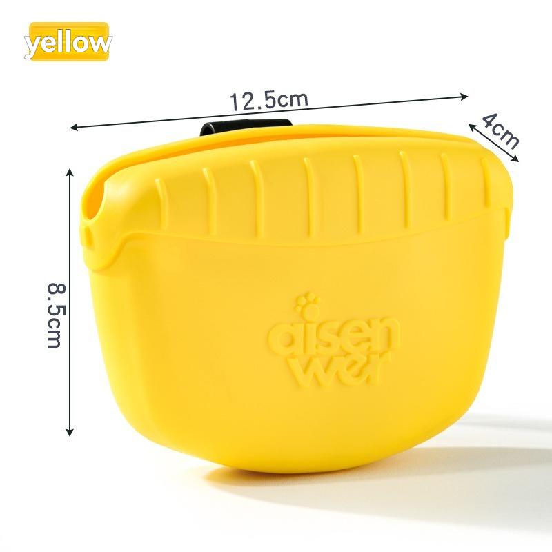 Silicone Dog Treat Pouch with Magnetic Closure, Portable Pet Snack Bag for Training, Walking & Travel