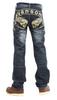 Vanson Men's Denim Jeans with Skull Embroidery (SP-B-7) (Men's Size 34)