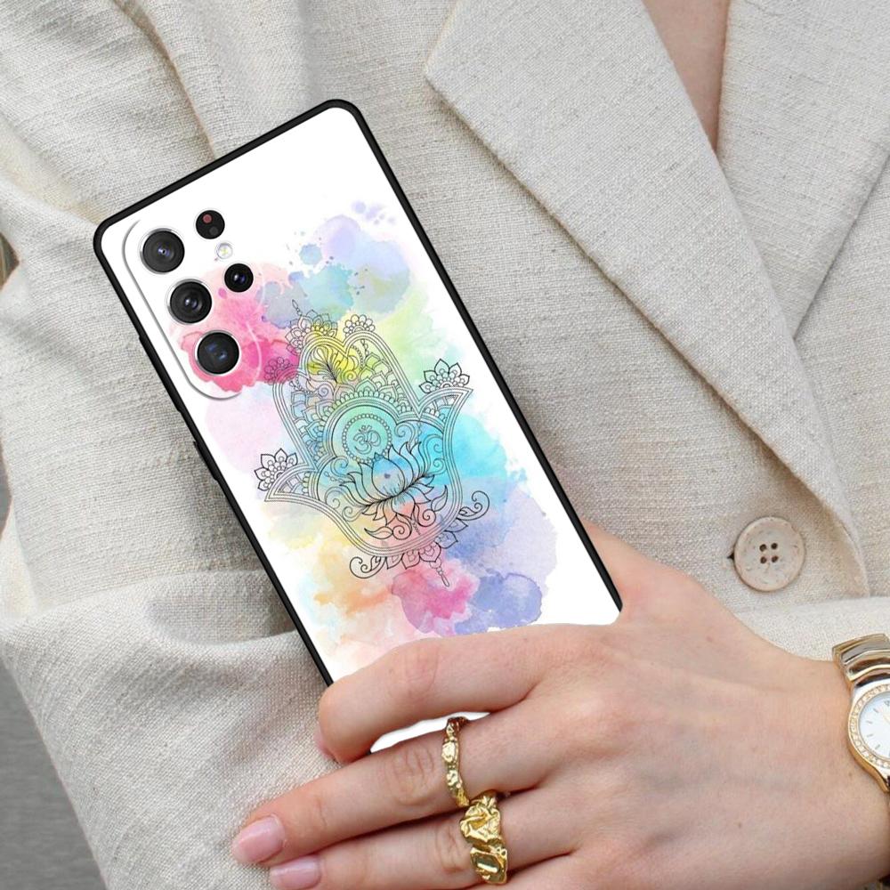 Hamsa Hand of Fatima Cell Phone Case for Samsung Galaxy S26 Ultra S25 S24 S23 S22 S21 S20 Note10 Cover