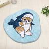 MORIPiLO Mofusand Shark Nyan Entrance 45cm Mofusand Morishita Makura Mat, Small, Cute, Approx. (Die-Cut, Gray), Merchandise, Character,