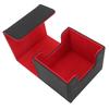 Card Storage Box Multipurpose Large Capacity Flip Side Insert PU Leather Magnetic Closure Trading