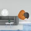 Transparent Modern Fish Tank Clock Ornament Clear Wall Mount Art Vase for Bedroom Bathroom