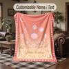 Cosmic Phoenix Rise Theme Throw Blanket Custom Name Text Personalized Blanket Soft Cozy Blanket for Home Sofa Bed