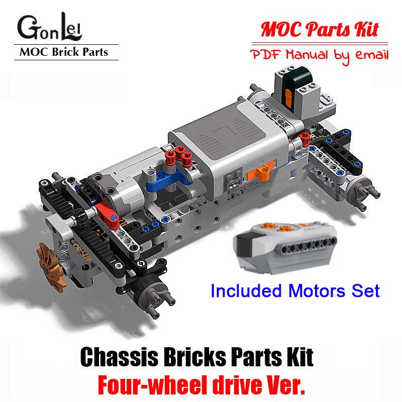 NOWY techniczny 4WD Off-road przedni układ zawieszenia MOC klocki części zestawy klocki RC modele samochodów dla dzieci chłopcy DIY
