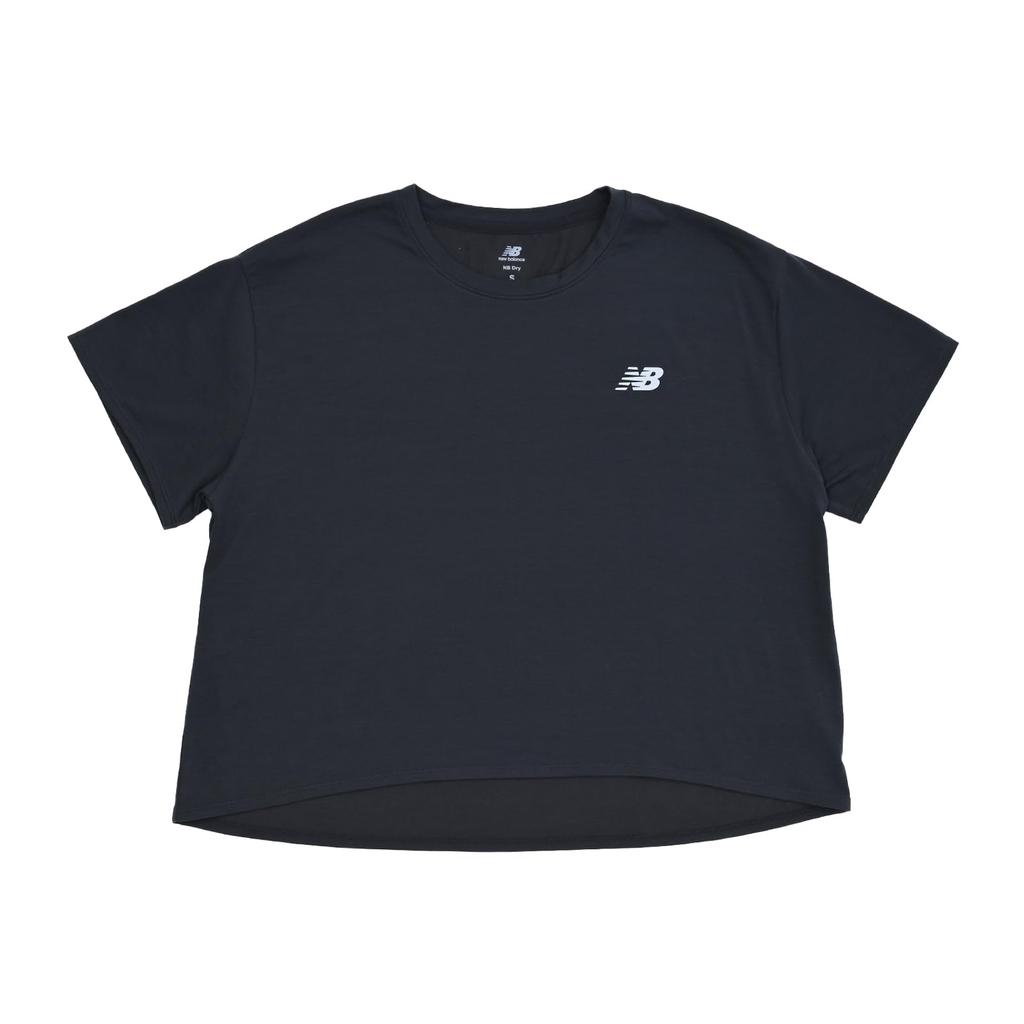WT51133 Drapey Relaxed Short Sleeve BK [New Balance] T-Shirt (WT51133) Women's (Black)