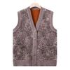 Elderly Women's Fleece Lined Knitted Vest