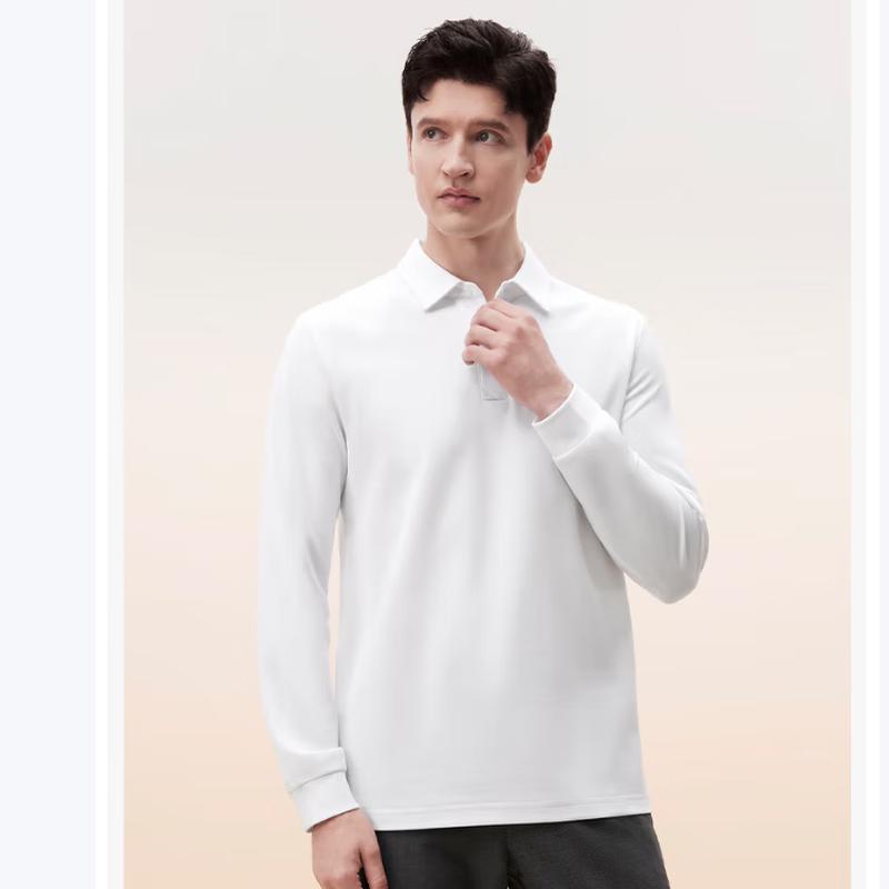 Men s Smart Warm Long Sleeve Polo Shirt 3XL