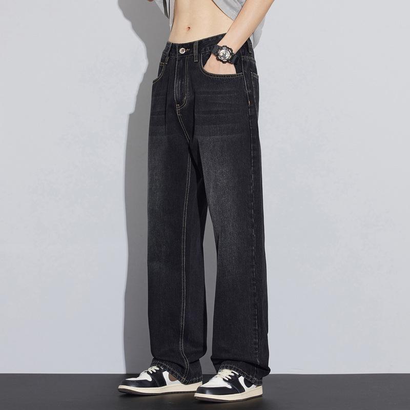 2026 Autumn/Winter Men's Retro High Street Loose Straight-Leg Jeans