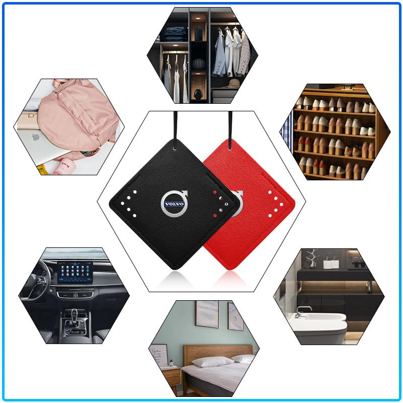 Car Aromatherapy Diffuser Necklace Fresh Air Suede Pendant 6 Scents For Volvo XC90 XC60 XC70 XC40 V90 V60 V40 C70 C30 S80