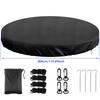 Copertura rotonda per piscina con design con coulisse Robusto tessuto Oxford 210D Impermeabile Antipolvere Esterno Copertura protettiva per piscina interrata