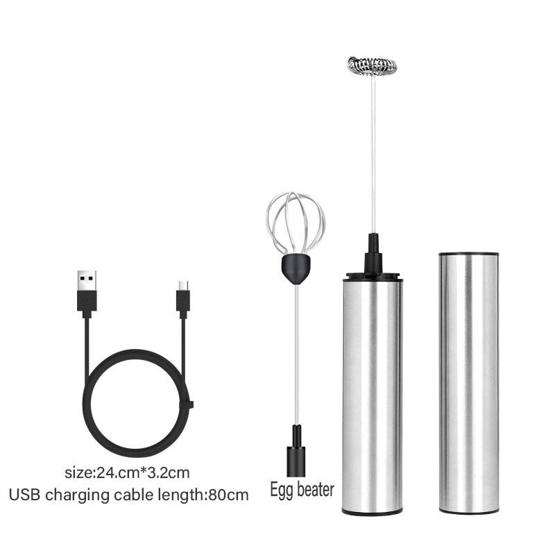 

Мини-электрический пенообразователь, портативный USB-перезаряжаемый пенообразователь, ручной пенообразователь, высокоскоростной миксер для напитков, вспениватель для кофе