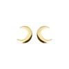 Earrings - LUXENTER - TRENDY Universe - Croissant - 925 Sterling Silver - 18K Yellow Gold Plated