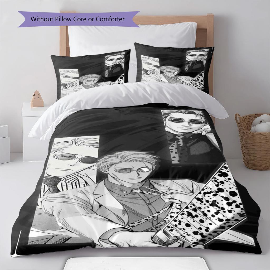 Jujutsu Kaisen Bedding Set Polyester Duvet Cover Comforter Cover Pillowcase Twin Full Queen Soft -QJY