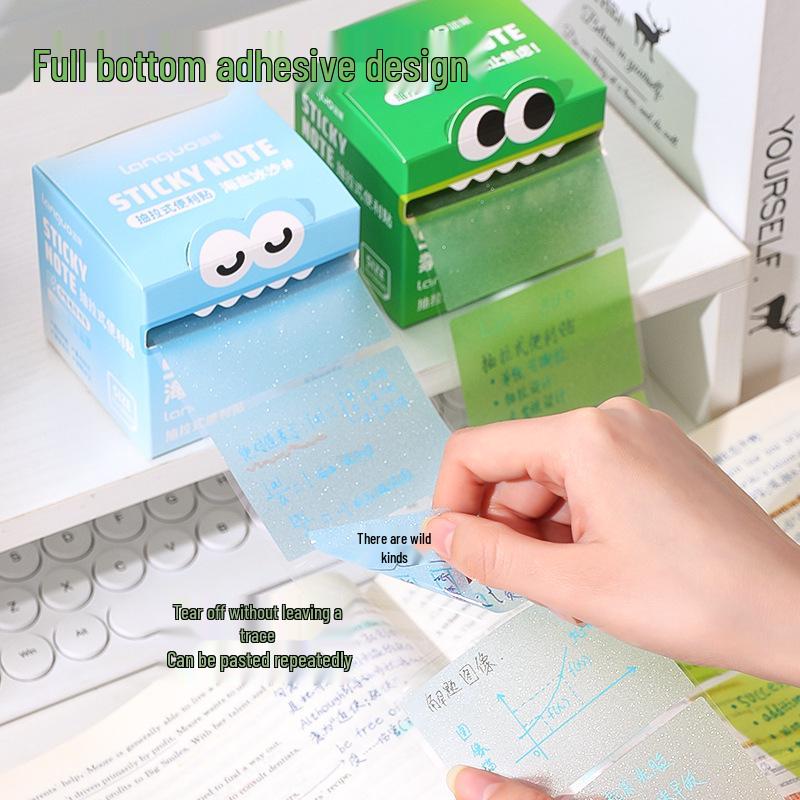 Blueguo Dopamine Color Transparent Sticky Notes Pad