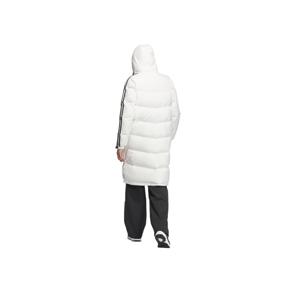 adidas Dlhá Páperová Pohodlná Ležérna Dlhá Vetruvzdorná Nepremokavá Vodoodpudivá Teplá Všestranná Páperová Bunda Unisex Bunda Biela JM9152
