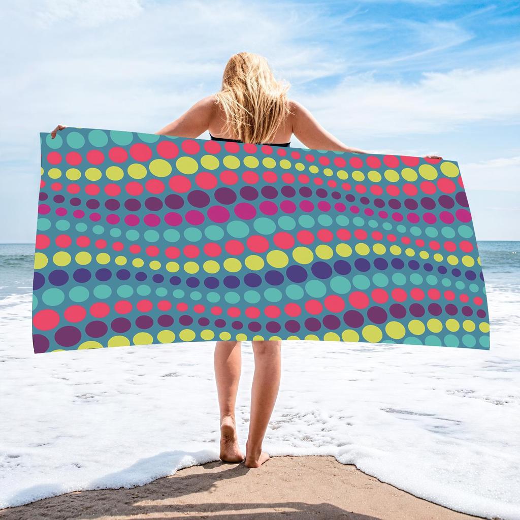 70x140 Microfiber Custom Printed Beach Towel - Absorbent & In Stock