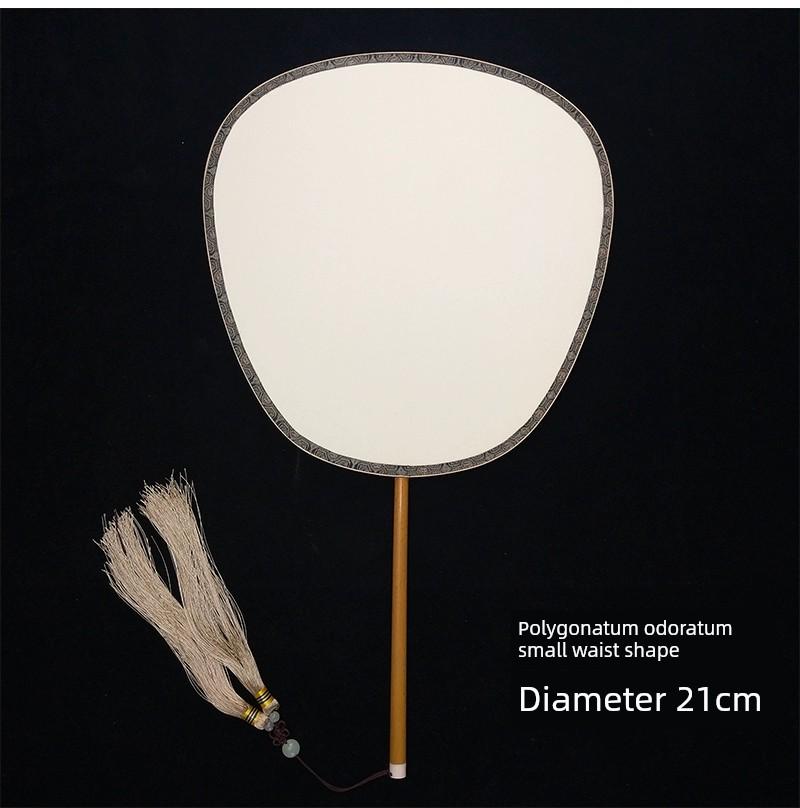 Double-Sided Blank Paper Palace Fan, Vintage Round Fan, Hand-Painted DIY Traditional Chinese Painting, Fine Brushwork, Small Calligraphy Creation