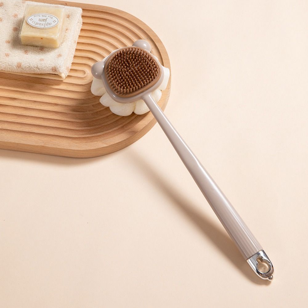2 In 1 Shower Brush Long Handle Body Exfoliating Brush Creative Rubbing Back Artifact