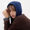 Hairy Hooded Muffler (Deep Blue)