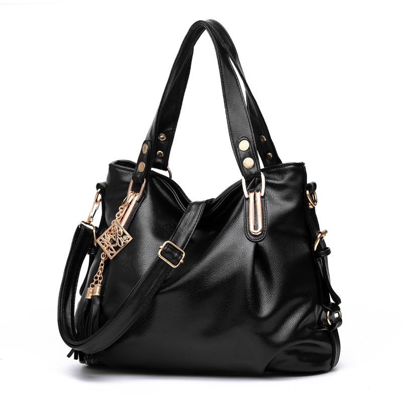 

Large Capacity Soft Leather Tote Bag For Women Fashionable Mom Bag With Shoulder Strap