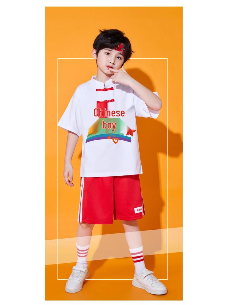 Children's Chinese-Style Cheerleading Costume for Kindergarten and Primary School Performances