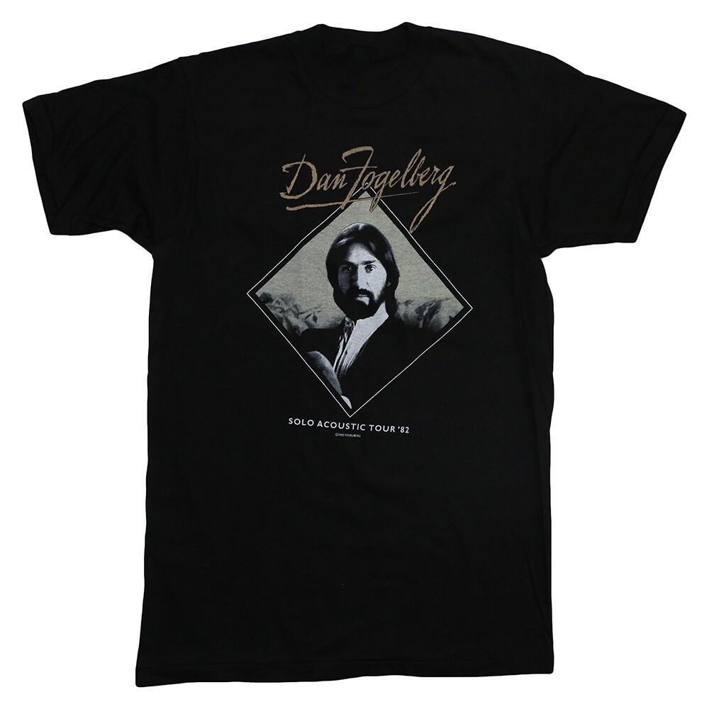 Vintage 1982 Dan Fogelberg Solo Acoustic Tour Shirt Black Unisex S-4XL Unisex T-Shirt L